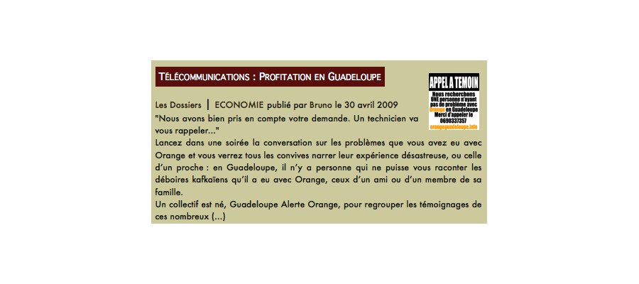 Image:Télécommunications : Profitation en Guadeloupe